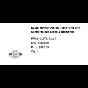 Brand new David Yurman ring